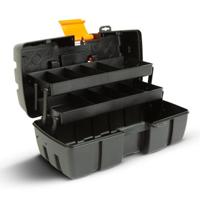 Geantă de scule pliabila cu tavă dublă - plastic - 31 x 18 x 14 cm Best CarHome