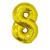 Balon folie gigant, forma cifra, inaltime 102 cm, auriu metalizat model model 8 MultiMark GlobalProd