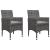 Set mobilier grădină, 3 piese, gri, poliratan și lemn acacia GartenMobel Dekor