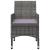 Set mobilier grădină, 3 piese, gri, poliratan și lemn acacia GartenMobel Dekor