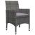 Set mobilier grădină, 3 piese, gri, poliratan și lemn acacia GartenMobel Dekor