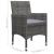 Set mobilier grădină, 3 piese, gri, poliratan și lemn acacia GartenMobel Dekor