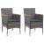Set mobilier grădină, 3 piese, gri, poliratan și lemn acacia GartenMobel Dekor