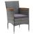 Set mobilier grădină, 3 piese, gri, poliratan și lemn acacia GartenMobel Dekor