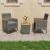 Set mobilier grădină, 3 piese, gri, poliratan și lemn acacia GartenMobel Dekor