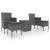 Set mobilier grădină, 5 piese, gri, poliratan și lemn acacia GartenMobel Dekor
