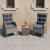 Set mobilier grădină, 3 piese, gri, poliratan și lemn acacia GartenMobel Dekor