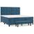 Pat box spring cu saltea, albastru închis, 180x200 cm, catifea GartenMobel Dekor