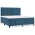 Pat box spring cu saltea, albastru închis, 180x200 cm, catifea GartenMobel Dekor