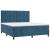 Pat box spring cu saltea, albastru închis, 180x200 cm, catifea GartenMobel Dekor