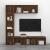 Set dulap TV/cărți, 3 piese, stejar maro, 180x30x180 cm GartenMobel Dekor