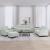 Set canapea cu perne, 4 piese, gri deschis, catifea GartenMobel Dekor