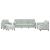 Set canapea cu perne, 4 piese, gri deschis, catifea GartenMobel Dekor