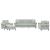 Set canapea cu perne, 4 piese, gri deschis, catifea GartenMobel Dekor