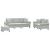 Set de canapele, 3 piese, cu perne, gri deschis, catifea GartenMobel Dekor