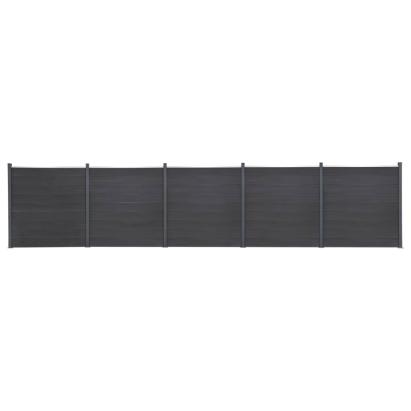 Set panouri pentru gard, gri, 872x186 cm, WPC GartenMobel Dekor