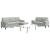 Set de canapele cu perne, 3 piese, gri deschis, catifea GartenMobel Dekor