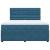 Pat box spring cu saltea, albastru, 180x200 cm, catifea GartenMobel Dekor