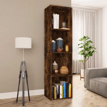 Bibliotecă/dulap TV stejar fumuriu 36x30x143 cm lemn prelucrat GartenMobel Dekor