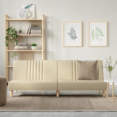 Canapea extensibilă, crem, material textil GartenMobel Dekor