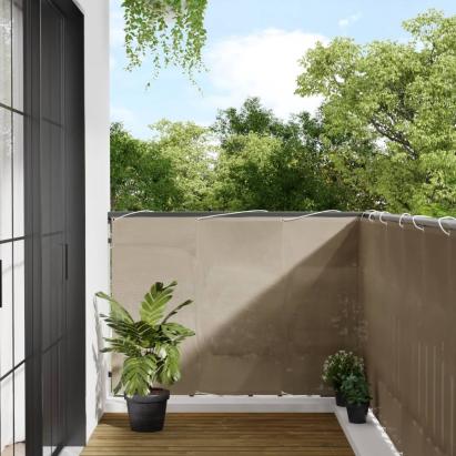 Paravan de balcon, gri taupe, 120x1000cm, 100% poliester oxford GartenMobel Dekor