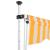 Copertină retractabilă manual, portocaliu & alb, 150 cm, dungi GartenMobel Dekor