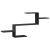 Raft de perete, negru, 104x15x49 cm, lemn prelucrat GartenMobel Dekor