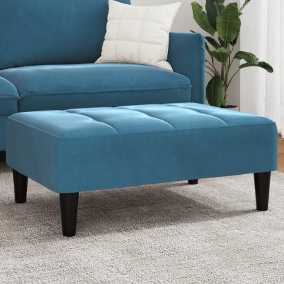Taburet, albastru, 77x55x31 cm, catifea GartenMobel Dekor