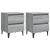 Noptiere picioare din metal, 2 buc., gri sonoma, 40x35x50 cm GartenMobel Dekor