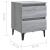 Noptiere picioare din metal, 2 buc., gri sonoma, 40x35x50 cm GartenMobel Dekor