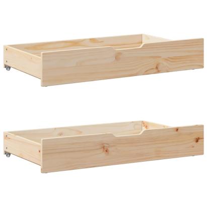 Sertare de pat cu roți, 2 buc., 95x55x16 cm, lemn masiv de pin GartenMobel Dekor
