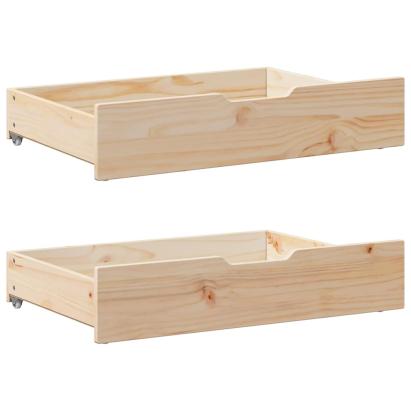 Sertare de pat cu roți, 2 buc., 85x55x16 cm, lemn masiv de pin GartenMobel Dekor