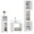 Set dulapuri de baie, 3 piese, alb, lemn prelucrat GartenMobel Dekor