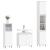 Set dulapuri de baie, 3 piese, alb, lemn prelucrat GartenMobel Dekor