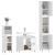 Set mobilier de baie, 3 piese, alb, lemn compozit GartenMobel Dekor