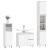 Set mobilier de baie, 3 piese, alb, lemn compozit GartenMobel Dekor