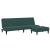 Canapea extensibilă cu taburet, 2 locuri, verde închis, catifea GartenMobel Dekor