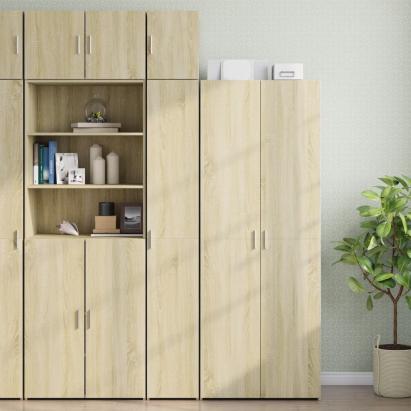 Dulap depozitare slim stejar sonoma 30x42,5x225cm lemn compozit GartenMobel Dekor