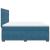 Pat box spring cu saltea, albastru, 180x200 cm, catifea GartenMobel Dekor
