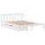 Cadru de pat fără saltea, alb, 135x190 cm, lemn masiv de pin GartenMobel Dekor