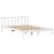 Cadru de pat fără saltea, alb, 150x200 cm, lemn masiv pin GartenMobel Dekor