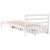 Cadru pat fără saltea, alb, 100x200 cm, lemn masiv pin GartenMobel Dekor
