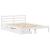 Cadru de pat fără saltea, alb, 160x200 cm, lemn masiv pin GartenMobel Dekor