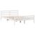Cadru de pat fără saltea, alb, 135x190 cm, lemn masiv de pin GartenMobel Dekor