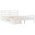 Cadru de pat fără saltea, alb, 140x200 cm, lemn masiv pin GartenMobel Dekor