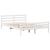 Cadru de pat fără saltea, alb, 150x200 cm, lemn masiv pin GartenMobel Dekor