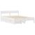 Cadru de pat fără saltea, alb, 135x190 cm, lemn masiv de pin GartenMobel Dekor