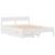 Cadru de pat fără saltea, alb, 120x190 cm, lemn masiv pin GartenMobel Dekor