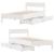 Cadru de pat fără saltea, alb, 75x190 cm, lemn masiv de pin GartenMobel Dekor