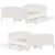 Cadru de pat fără saltea, alb, 140x200 cm, lemn masiv pin GartenMobel Dekor